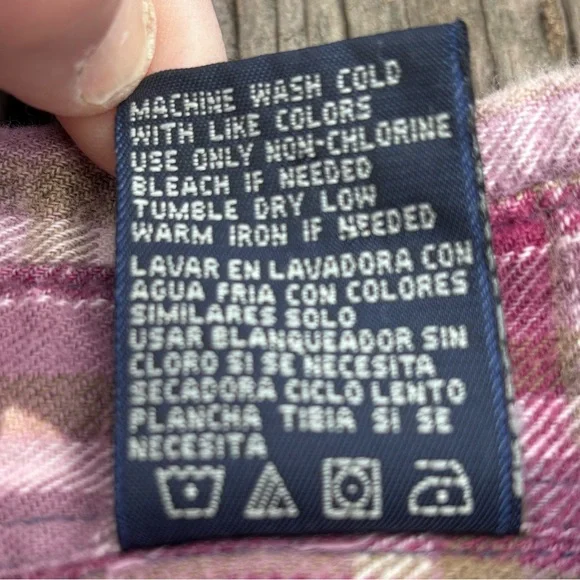 Handmade One of A Kind Bleached Out Farmgirl Flannel! - Picture 5 of 6